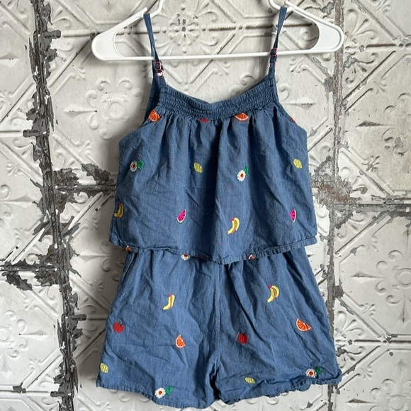 Mini Boden girls embroidered fruit tank romper. Size 11/12. EUC!! - Picture 4 of 4